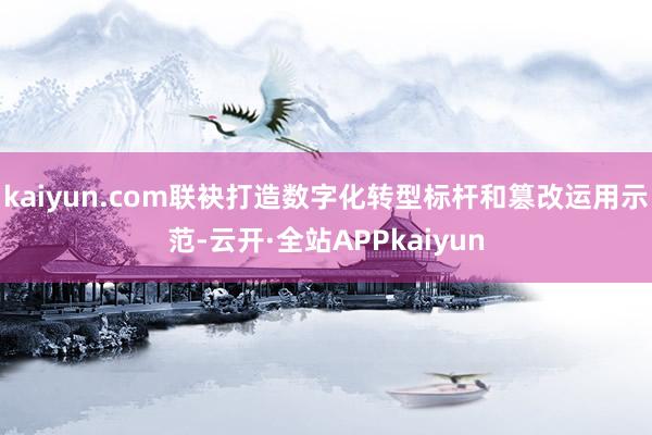 kaiyun.com联袂打造数字化转型标杆和篡改运用示范-云开·全站APPkaiyun