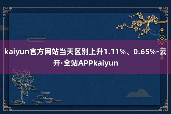 kaiyun官方网站当天区别上升1.11%、0.65%-云开·全站APPkaiyun