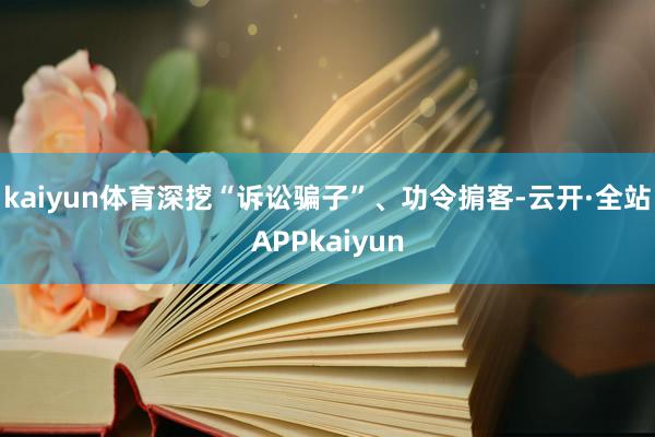 kaiyun体育深挖“诉讼骗子”、功令掮客-云开·全站APPkaiyun