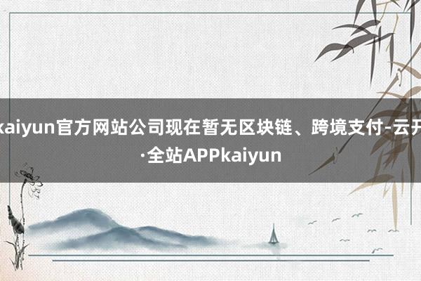 kaiyun官方网站公司现在暂无区块链、跨境支付-云开·全站APPkaiyun