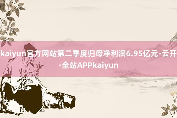 kaiyun官方网站第二季度归母净利润6.95亿元-云开·全站APPkaiyun