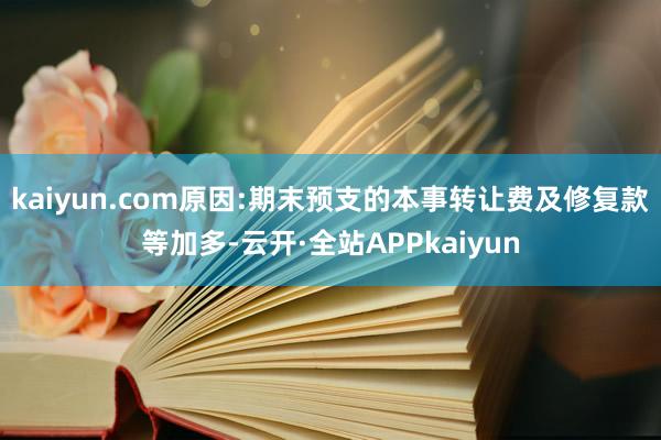 kaiyun.com原因:期末预支的本事转让费及修复款等加多-云开·全站APPkaiyun